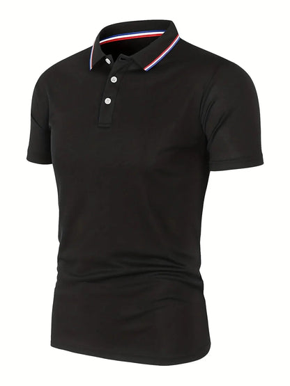 Men's Casual Polo Shirt | Short Sleeve Solid Tee 10