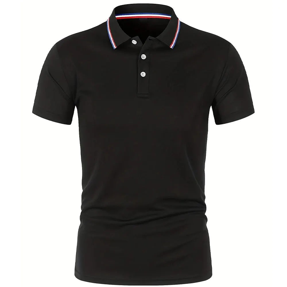 Men's Casual Polo Shirt | Short Sleeve Solid Tee 4