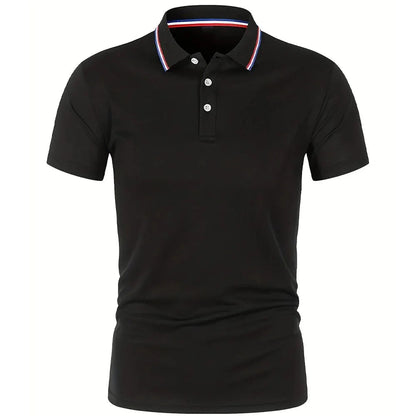 Men's Casual Polo Shirt | Short Sleeve Solid Tee 4