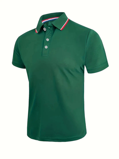 Men's Casual Polo Shirt | Short Sleeve Solid Tee 9