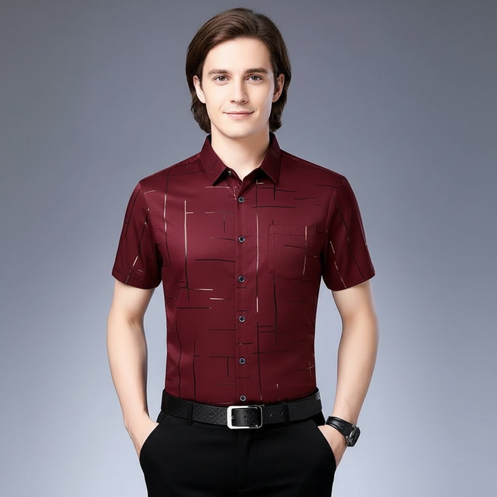 Men's Casual Short Sleeve Shirt | Wrinkle Resistant Top 2