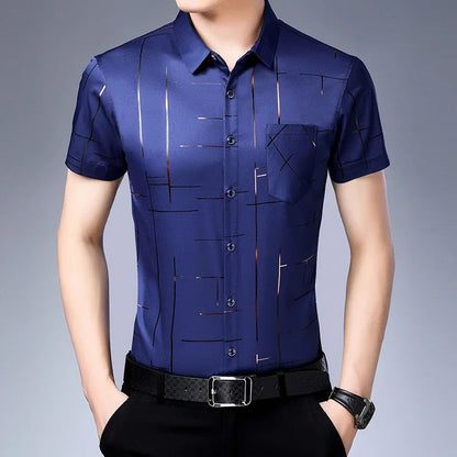 Men's Casual Short Sleeve Shirt | Wrinkle Resistant Top 3