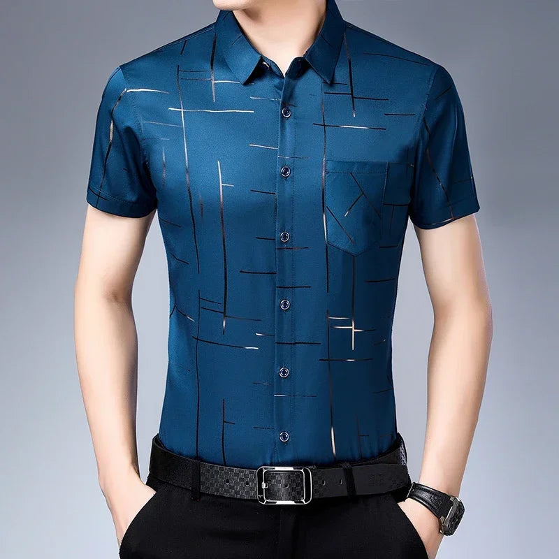 Men's Casual Short Sleeve Shirt | Wrinkle Resistant Top 4