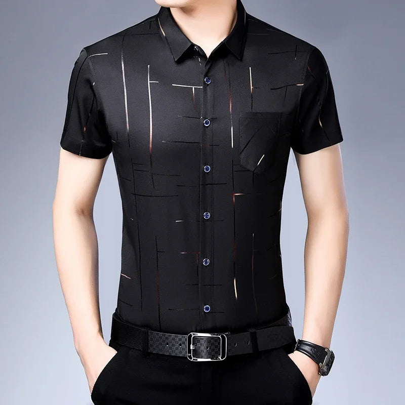Men's Casual Short Sleeve Shirt | Wrinkle Resistant Top 7