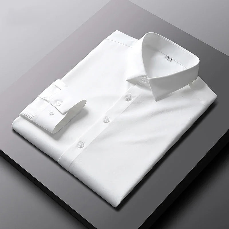 Men's Solid Color Long Sleeve Shirt | Dress Shirt 7