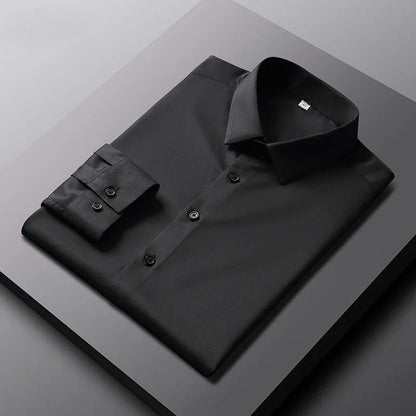 Men's Solid Color Long Sleeve Shirt | Dress Shirt 8